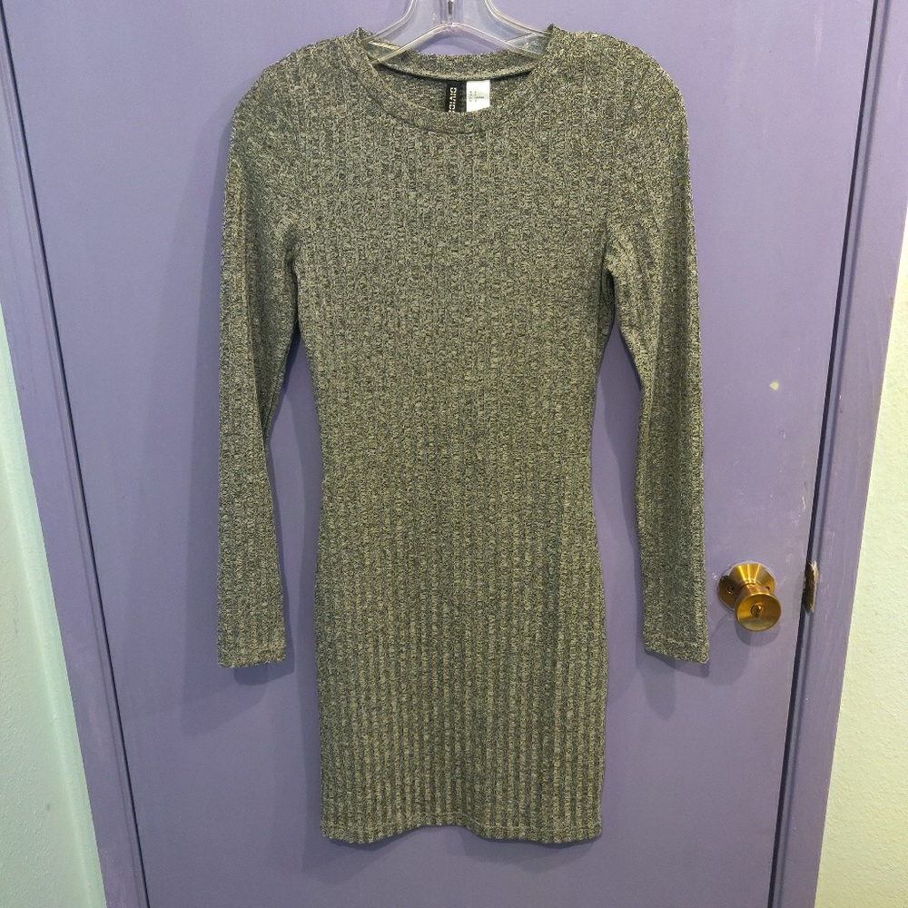 H&M Fitted Grey Dress